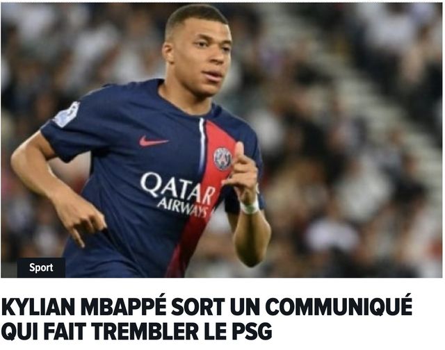 Kylian Mbappé Sort Un Communiqué Qui Fait Trembler Le PSG